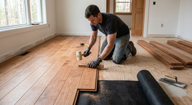 Cherry Floor Installation in Madison, NJ