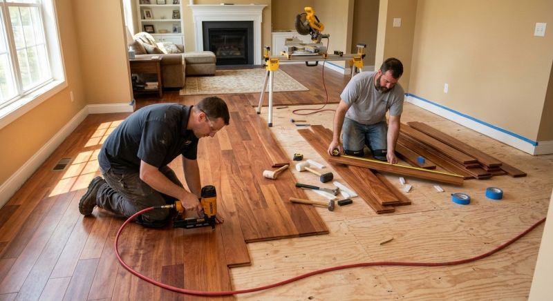 Cherry Floor Installation in Trenton, NJ
