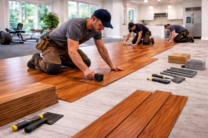 Cherry Floor Installation in Trenton, NJ