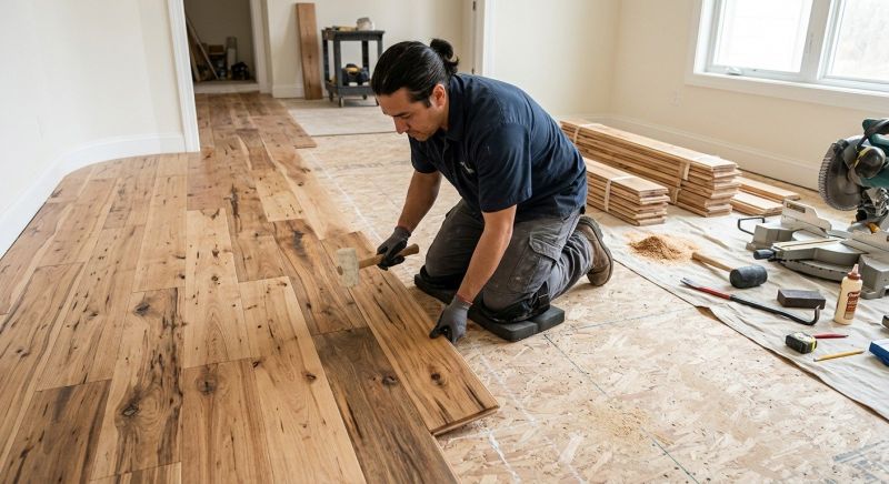 Hickory Floor Installation in New Brunswick, NJ