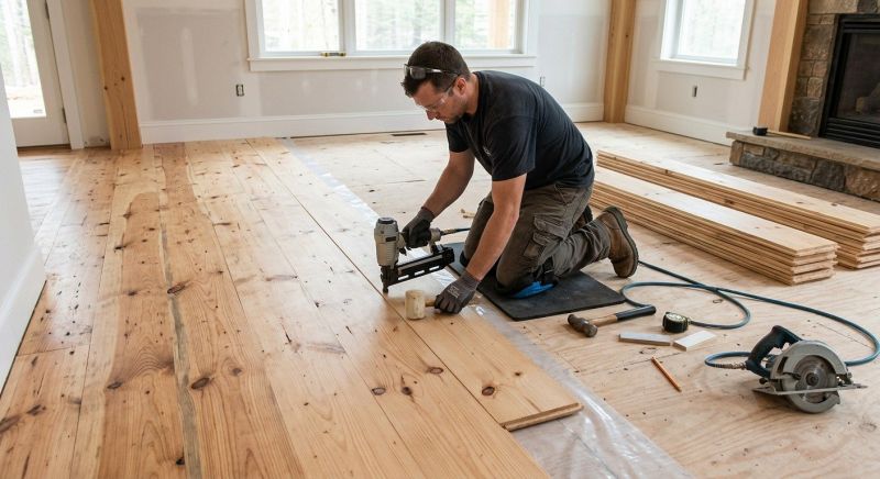 Pine Floor Installation in New Brunswick, NJ