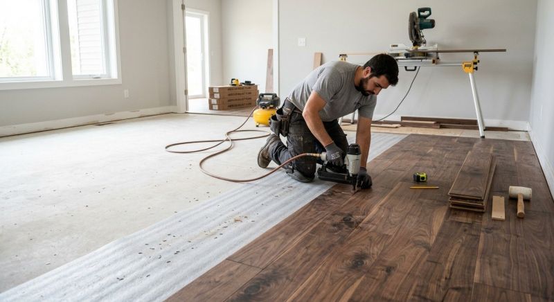 Walnut Flooring Installation in New Brunswick, NJ