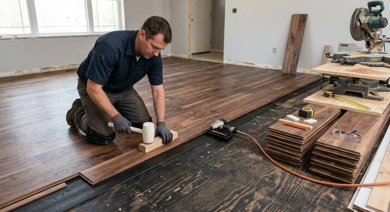 Walnut Flooring Installation in New Brunswick, NJ